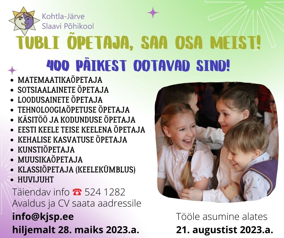 TUBLI ÕPETAJA, SAA OSA MEIST!