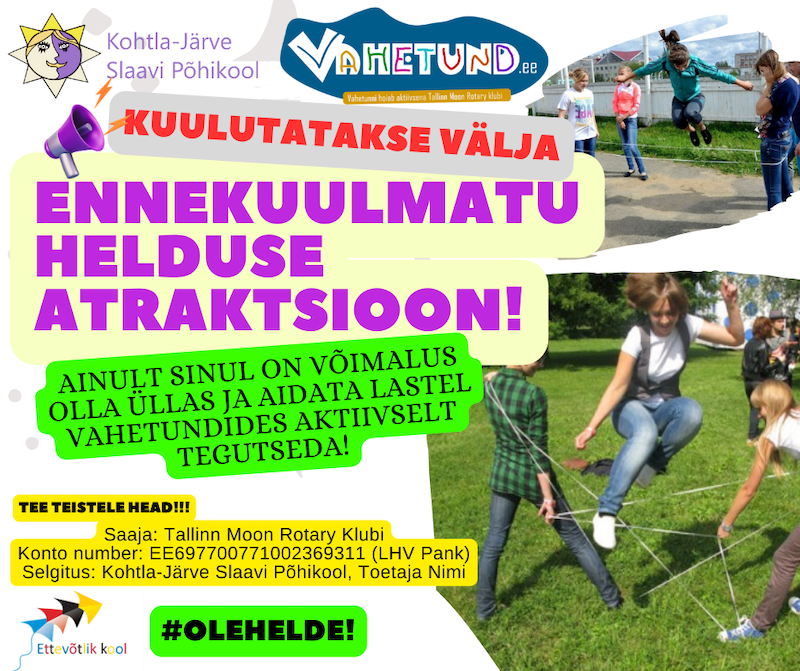Meie kool osaleb suurepärases programmis Vahetund.ee.